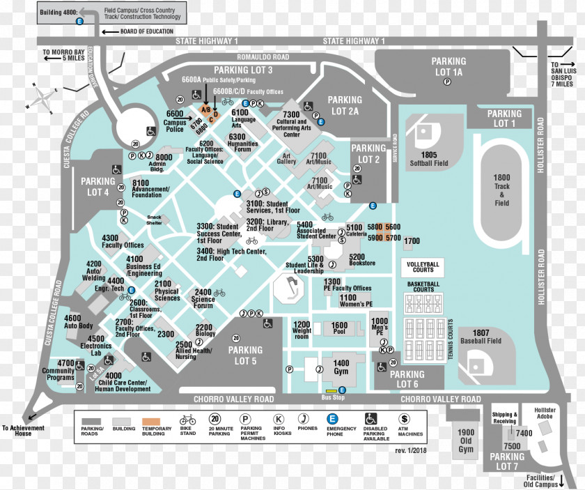 Map Cuesta College Library Student PNG