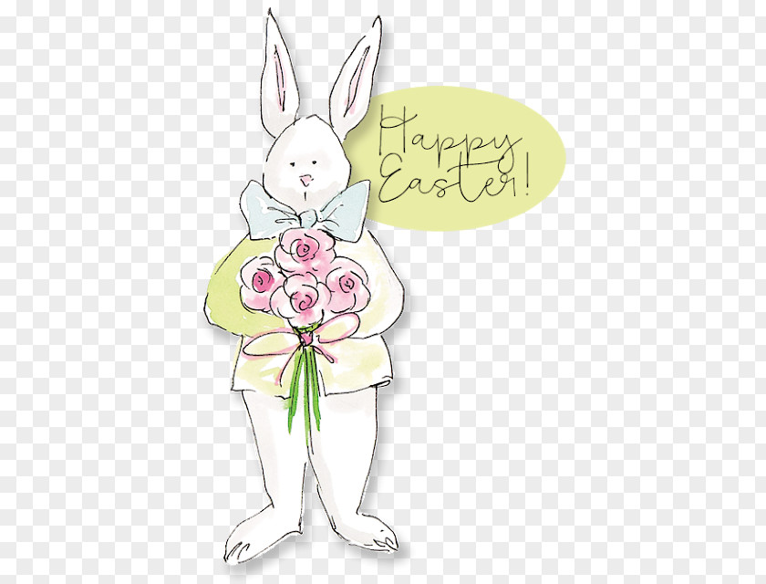 Orthodox Easter Sunday Rabbit Bunny Hare Floral Design PNG