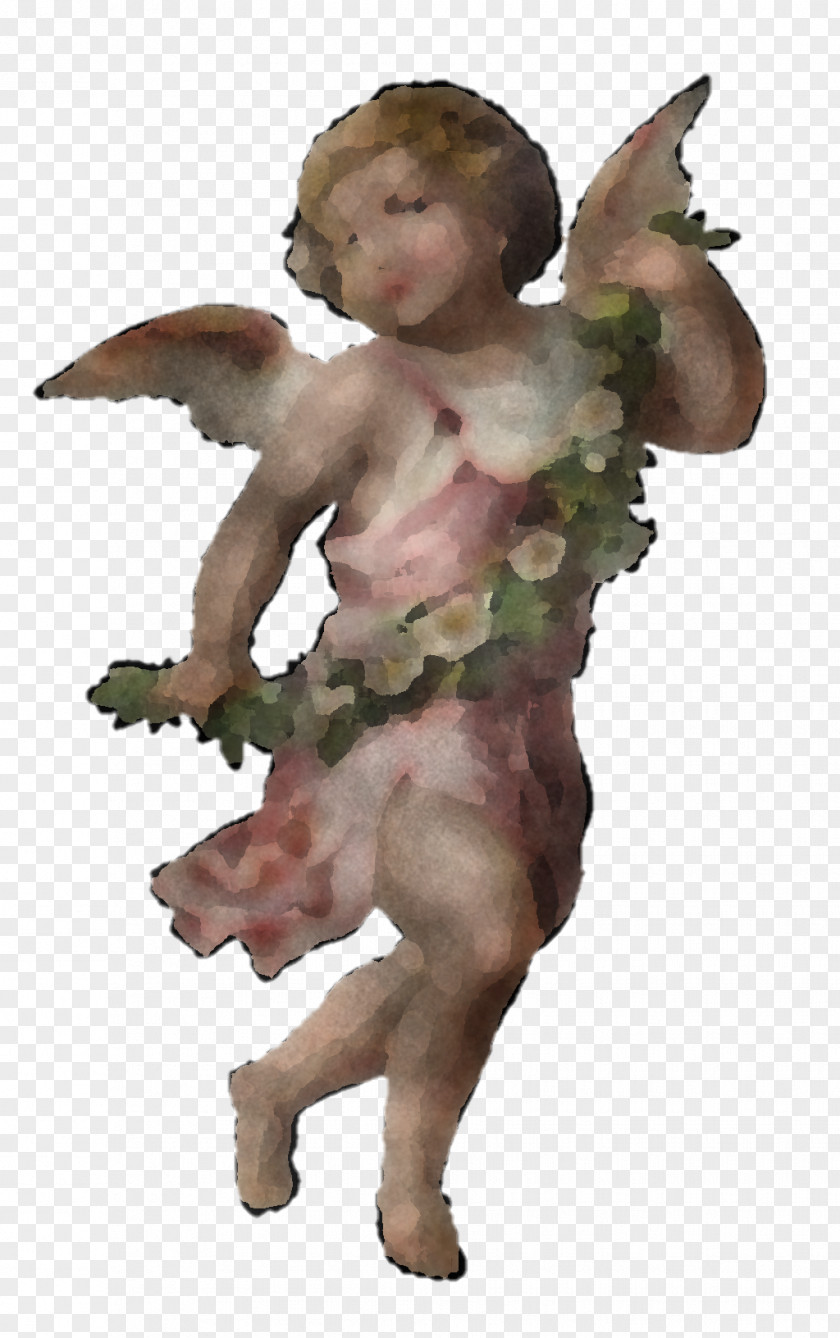Plant Animation Angel Cupid Figurine PNG