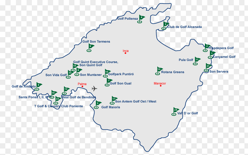 Golf Santa Ponsa Mallorca Course Golfschlägerverleih PNG