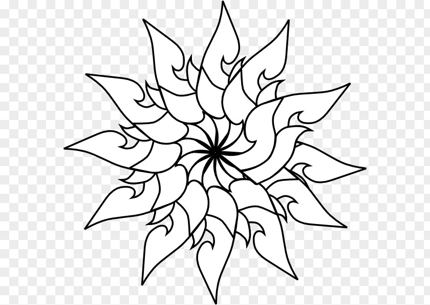Lotus Flower Line Drawing Clip Art PNG