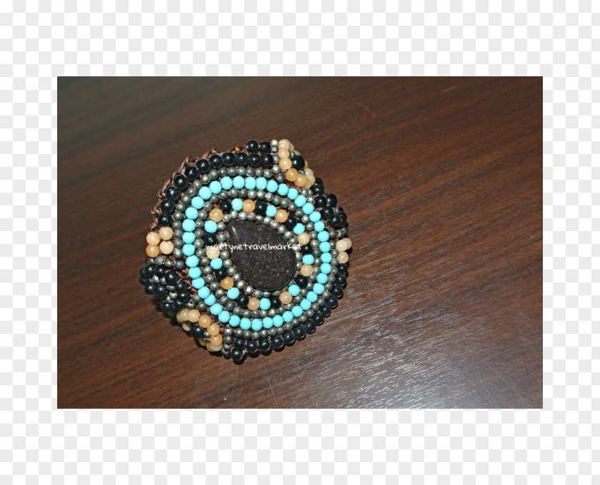 Mini Market Bracelet Bead Macramé Handicraft Turquoise PNG