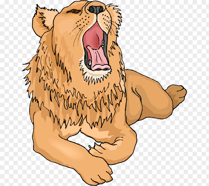 TIRED Lion Animation Clip Art PNG