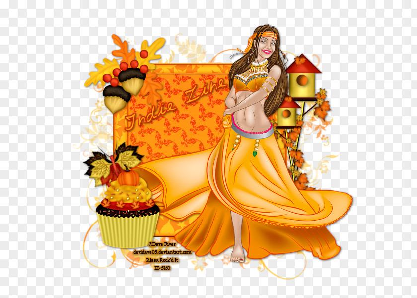 Autumn Beauty Cartoon Costume Design Art Museum PNG