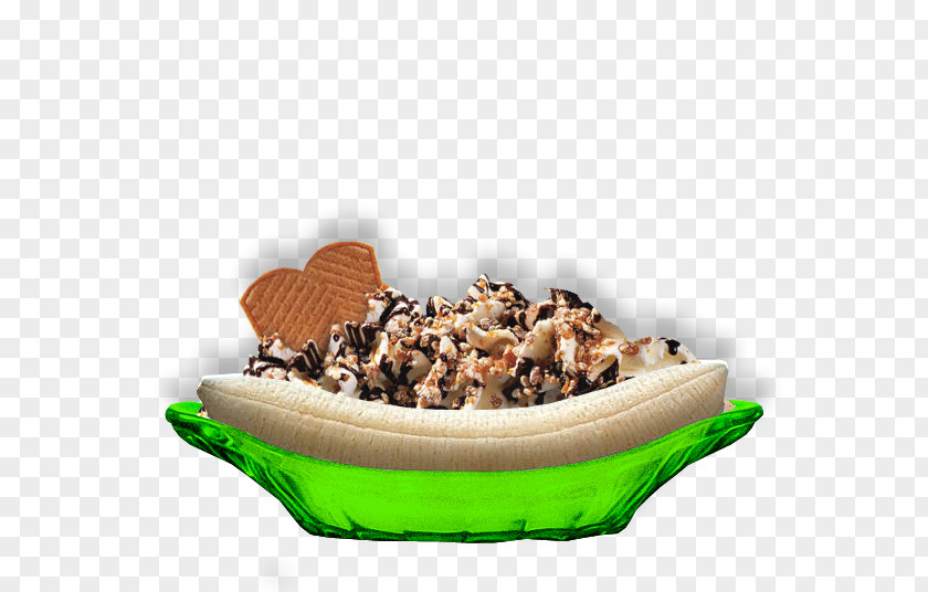 Ice Cream Banana Split Vegetarian Cuisine Pudding PNG