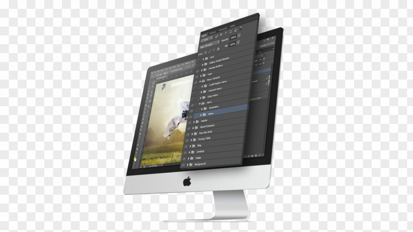 Imac Mockup Industrial Ethernet Computer Monitors Port Network Switch PNG