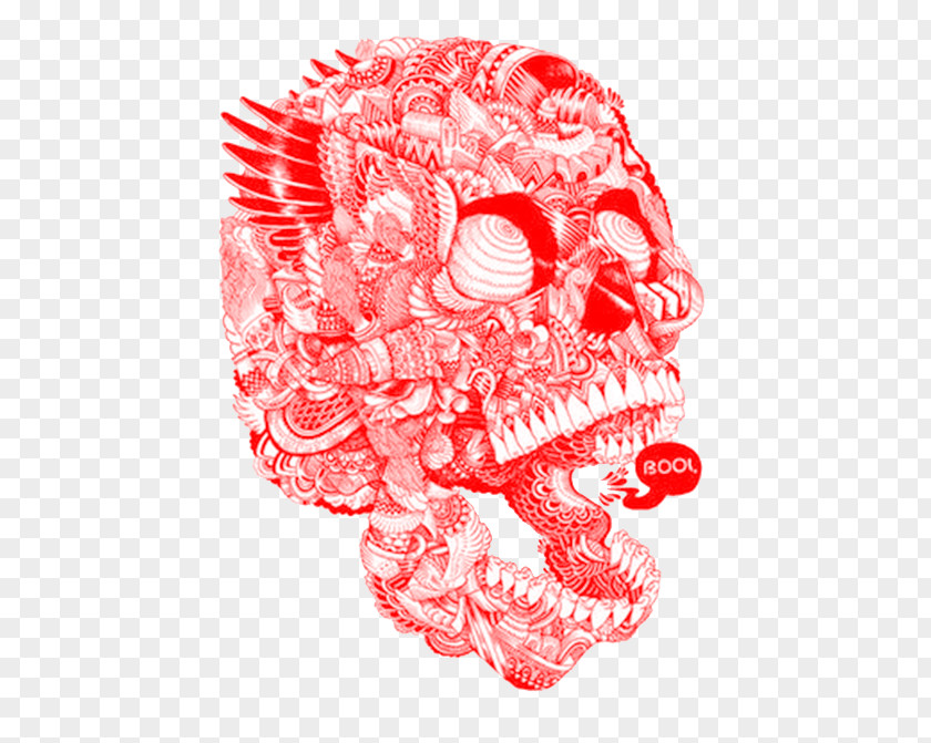 Red Skull Illustrator Visual Arts Drawing Illustration PNG