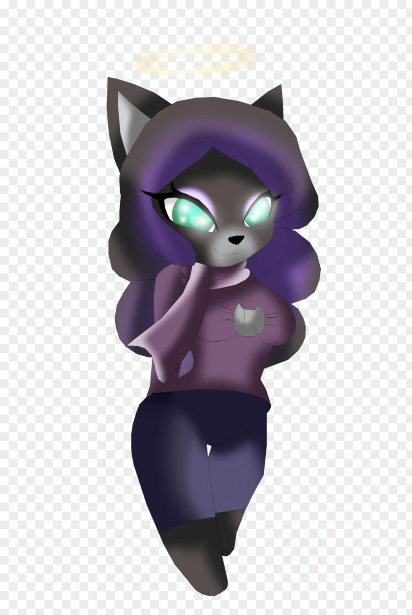 Slash 2017 Cat Illustration Figurine Cartoon Purple PNG