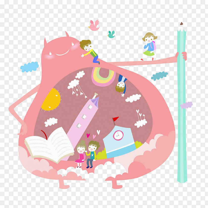 Children And Play Stock Illustration PNG