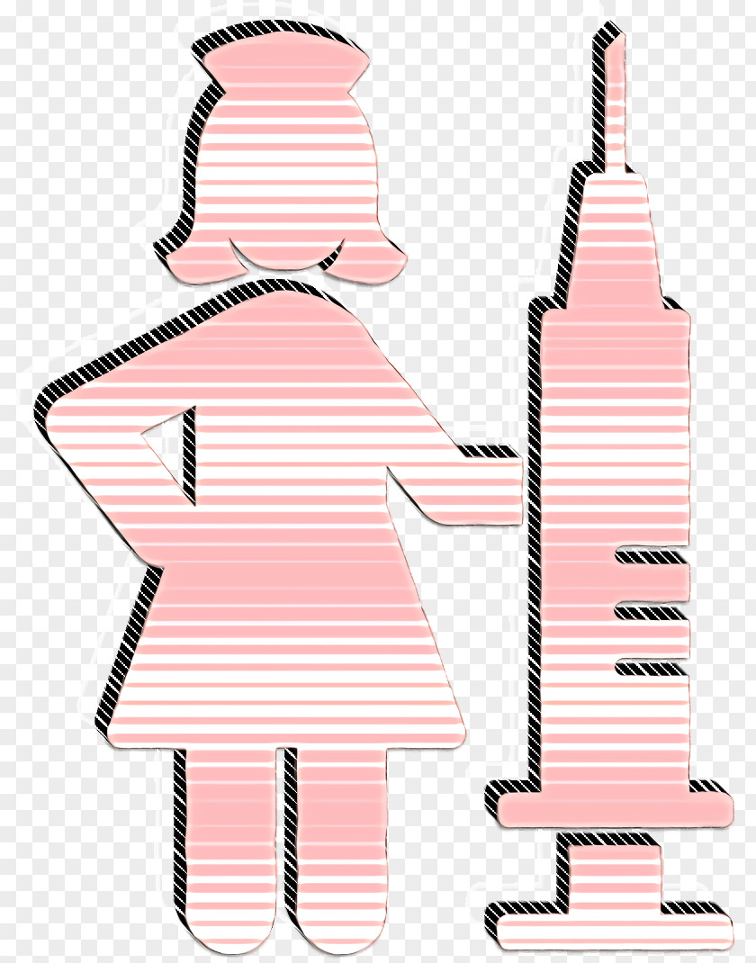 Nurse Icon With Syringe Working Women PNG