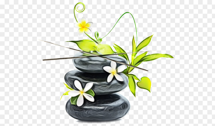 Petal Ikebana Watercolor Flower Background PNG