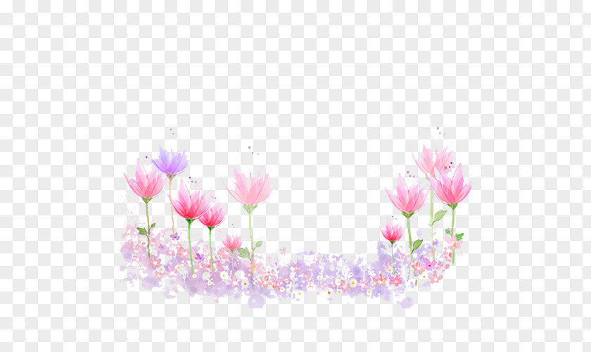 Pink Flower Design Illustration PNG