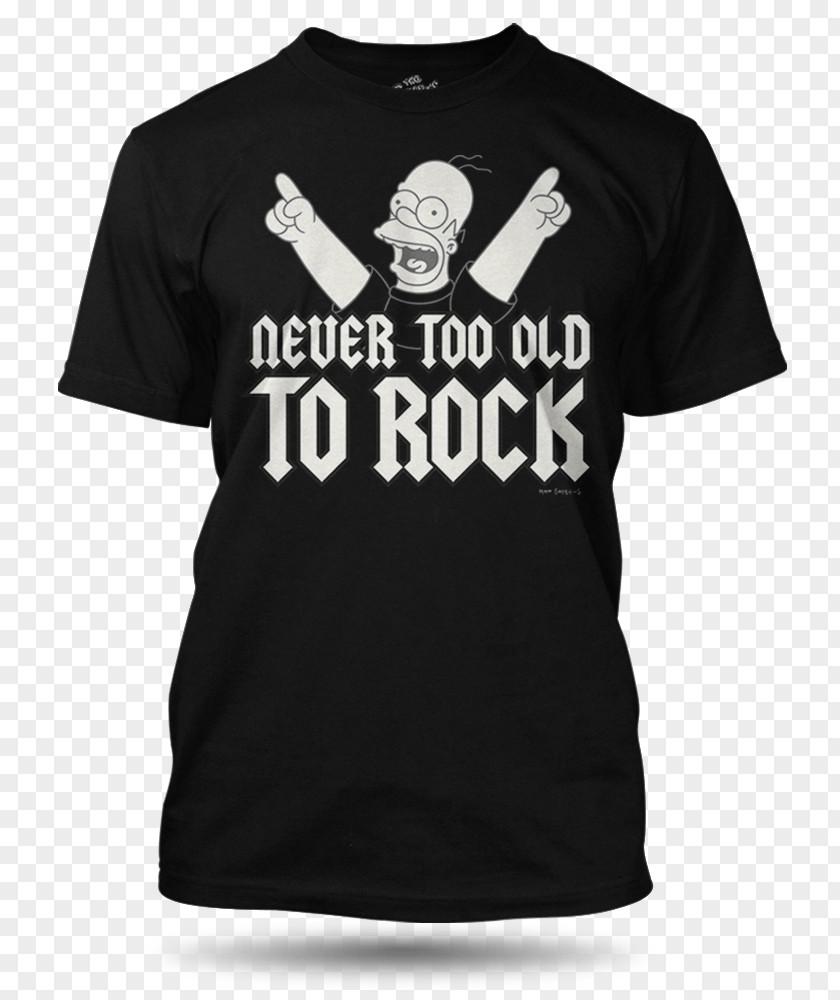Rock Homer Simpson And Roll T-shirt Too Old To 'N' Roll: Young Die! PNG
