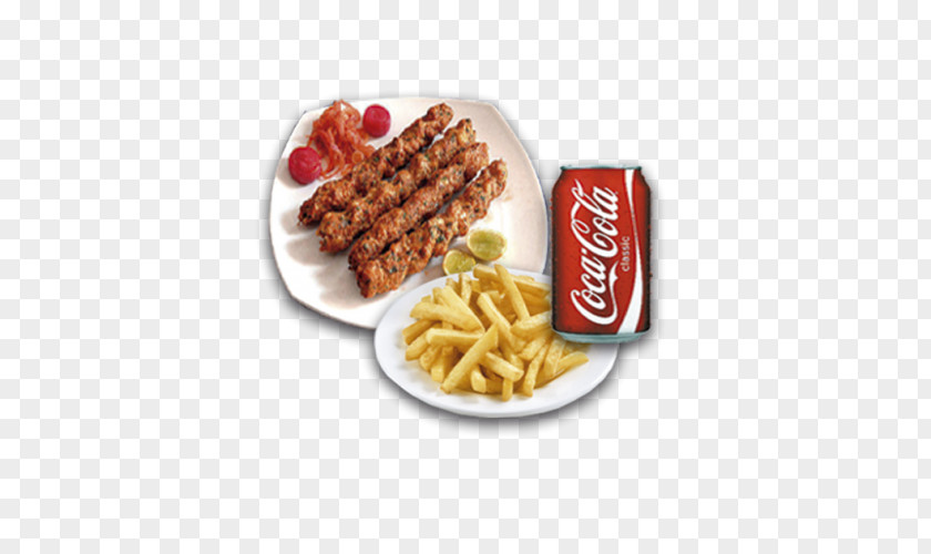 Seekh Kebab French Fries Fizzy Drinks Fast Food Junk PNG