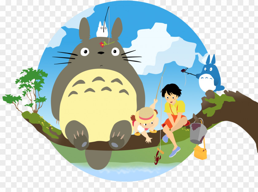 Totoro Catbus Studio Ghibli Fan Art PNG