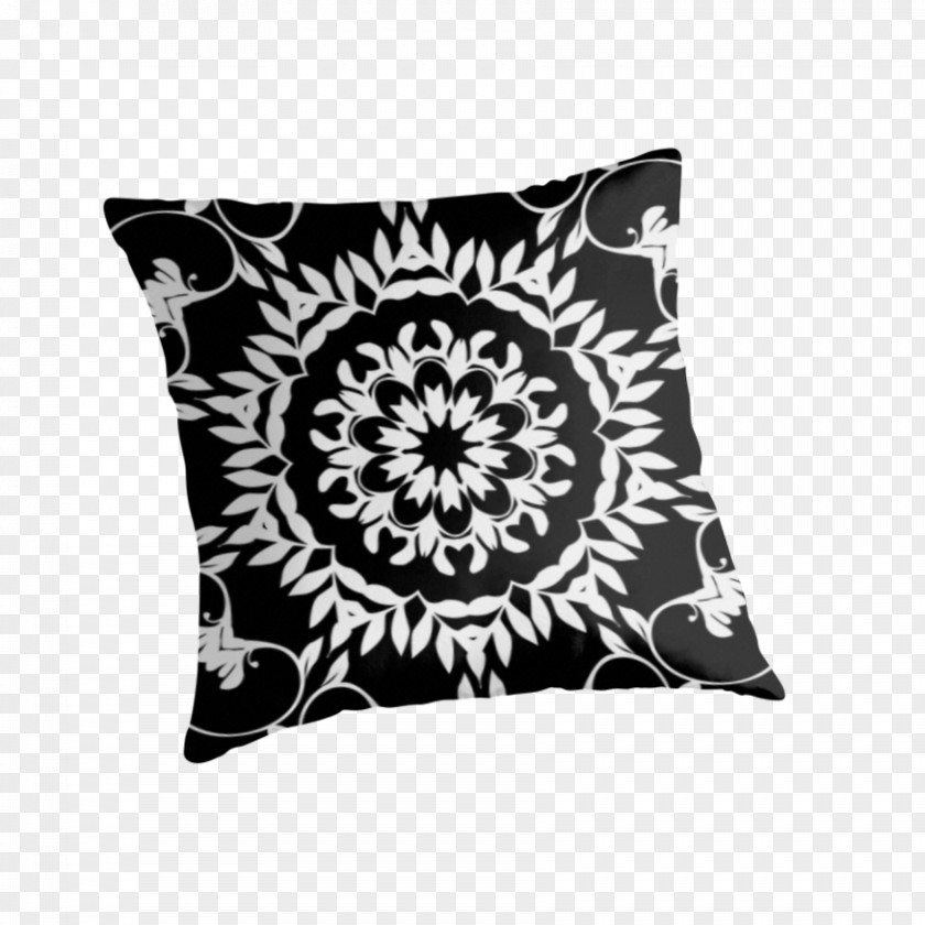 Black Pillow Throw Pillows Cushion White M PNG