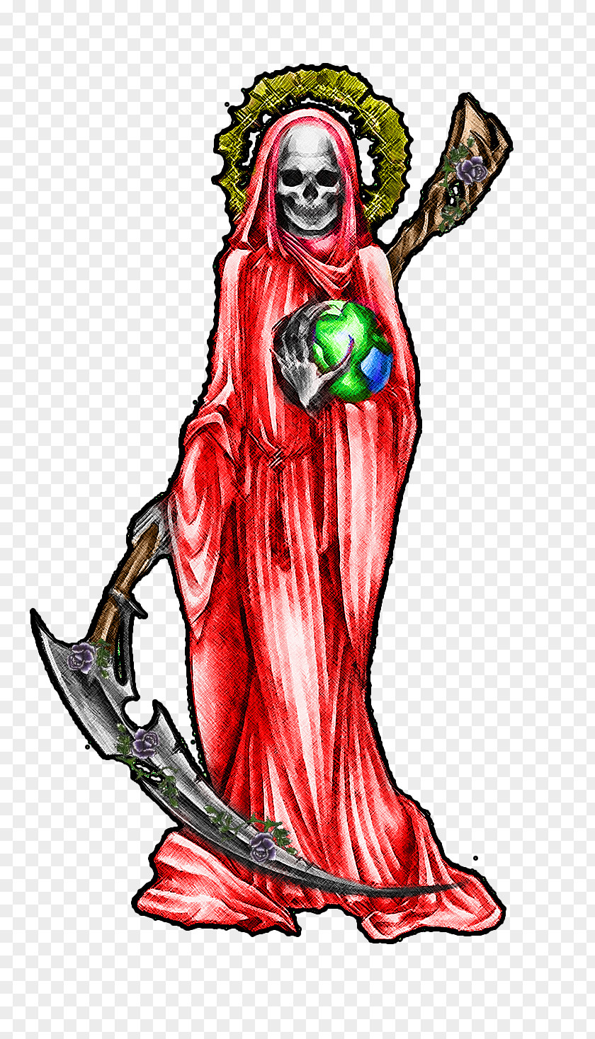 Santa Muerte Death Drawing PNG