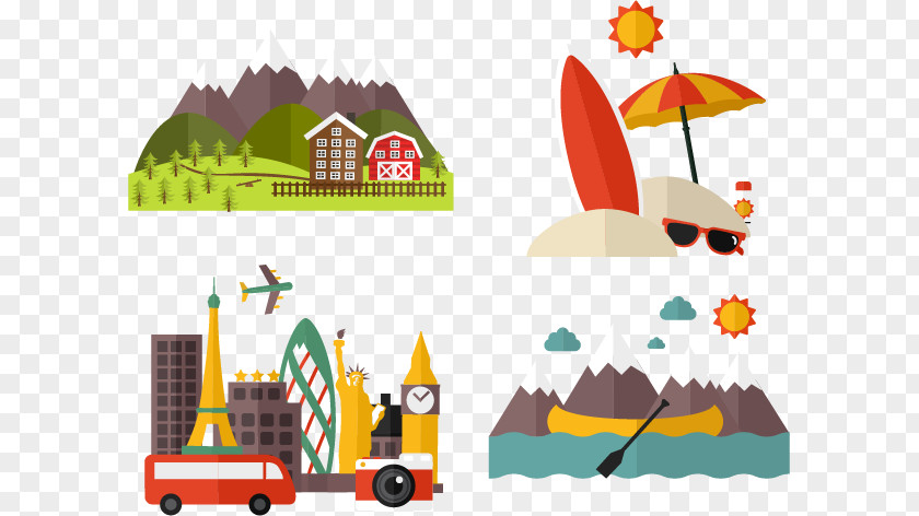 Vacation Illustrator Vector Material Icon PNG