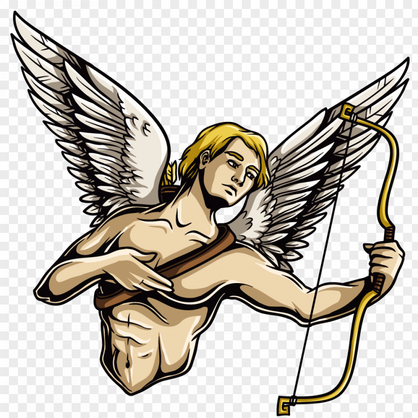 Bows And Arrows Male Angel Hades Greek Mythology Sticker Illustration PNG