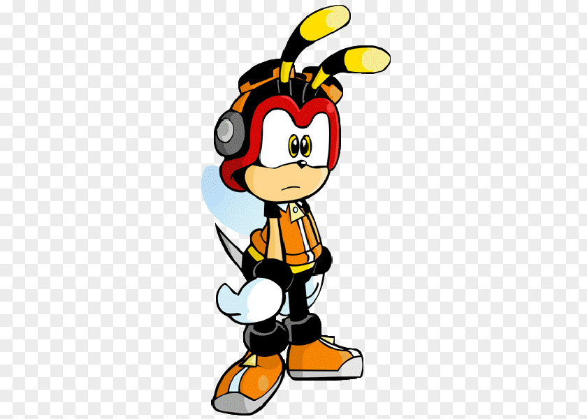 Cartoon Bees Charmy Bee Espio The Chameleon Knuckles' Chaotix Sonic Heroes PNG