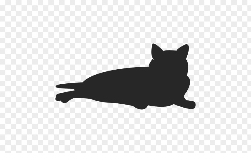 Sleeping Cat Kitten Silhouette PNG