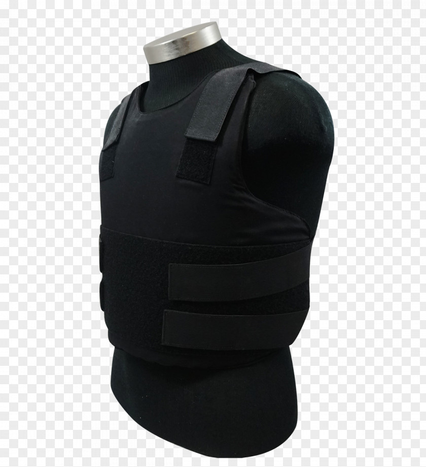 Black Vest Gilets Sleeve Personal Protective Equipment Security Guard PNG