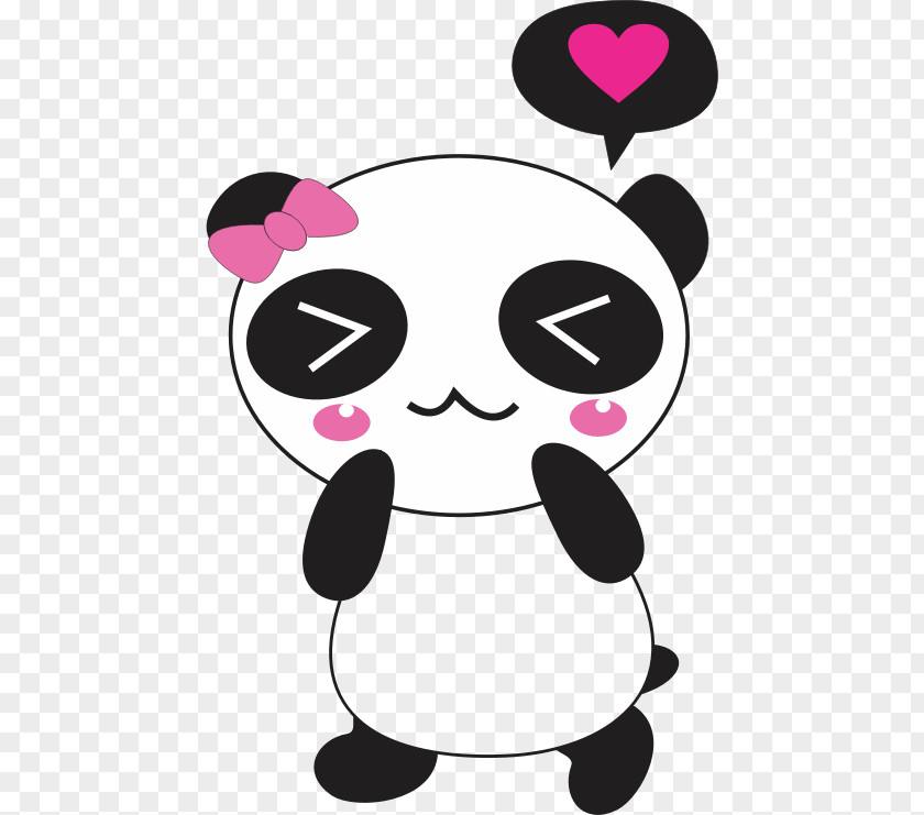 Clip Art Giant Panda Bear Red Image PNG