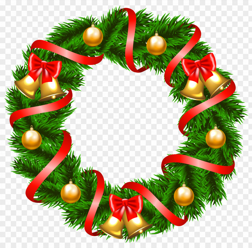 Decorative Christmas Wreath Clipart Image Decoration Clip Art PNG