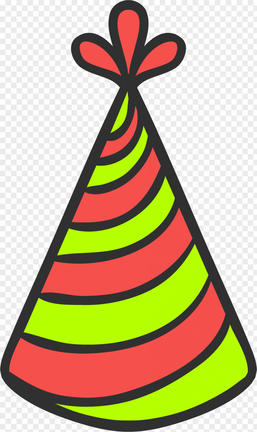 Hand-painted Kawaii Birthday Hat Party Cake Clip Art PNG