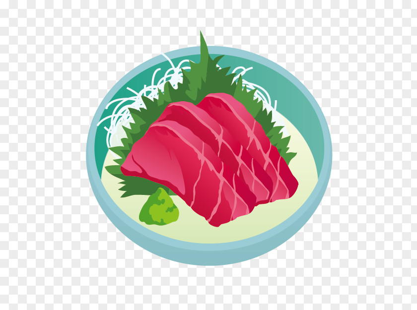 Sashimi Wasabi Beefsteak Plant New Year Card PNG