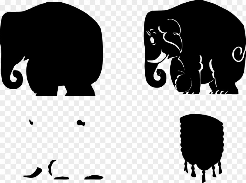Circus Elephant Indian African Wildlife Mammal Logo PNG