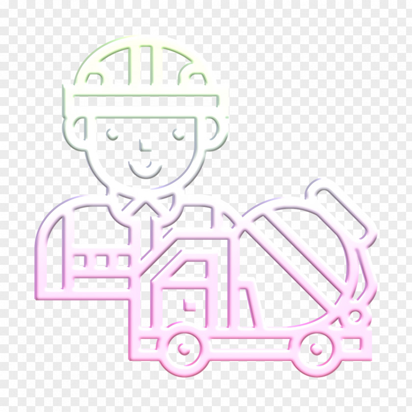 Concrete Mixer Icon Construction And Tools Worker PNG