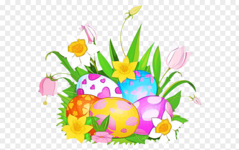 Egg Hunt Easter Floral Design Bunny PNG