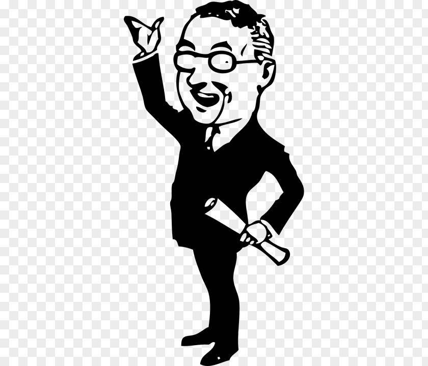 Gentleman Blackandwhite Businessperson Cartoon PNG