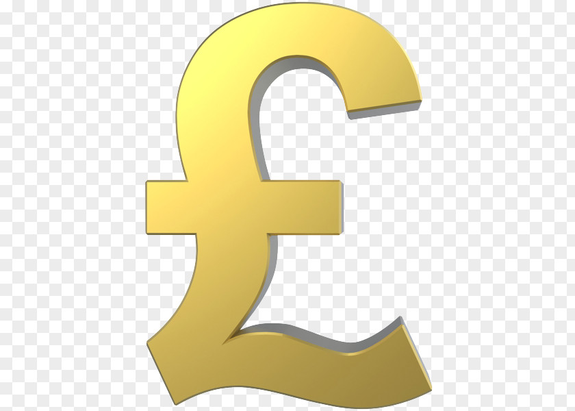 Gold Pound Sign Sterling Euro PNG