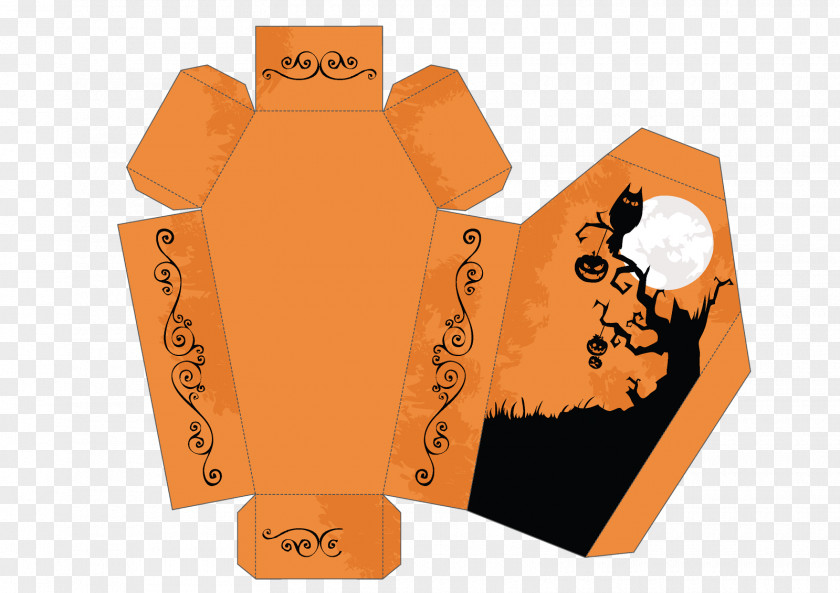 Halloween Paper Box Party Gift PNG