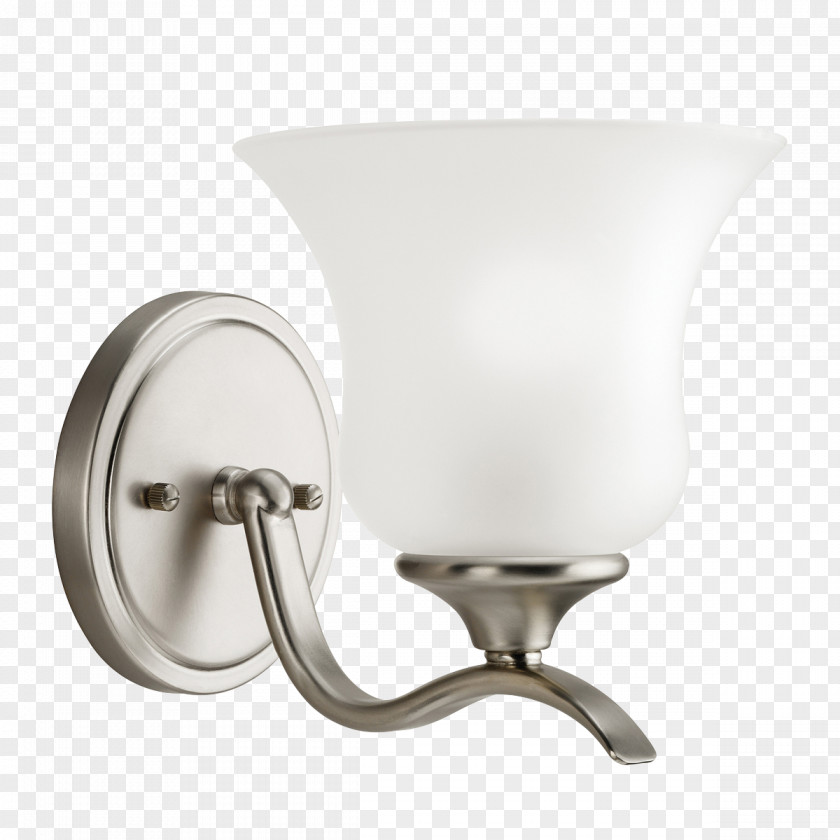 Light Lighting Sconce Fixture Brushed Metal PNG