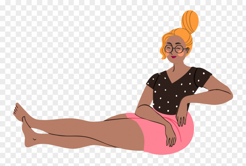 Relaxing Lady Woman PNG