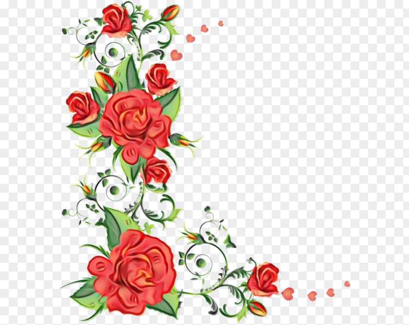 Rose Order Flower Arranging Red Watercolor Flowers PNG