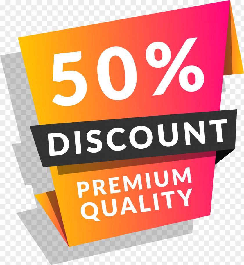 Red Simple 50% Tag Discounts And Allowances Promotion Sales PNG