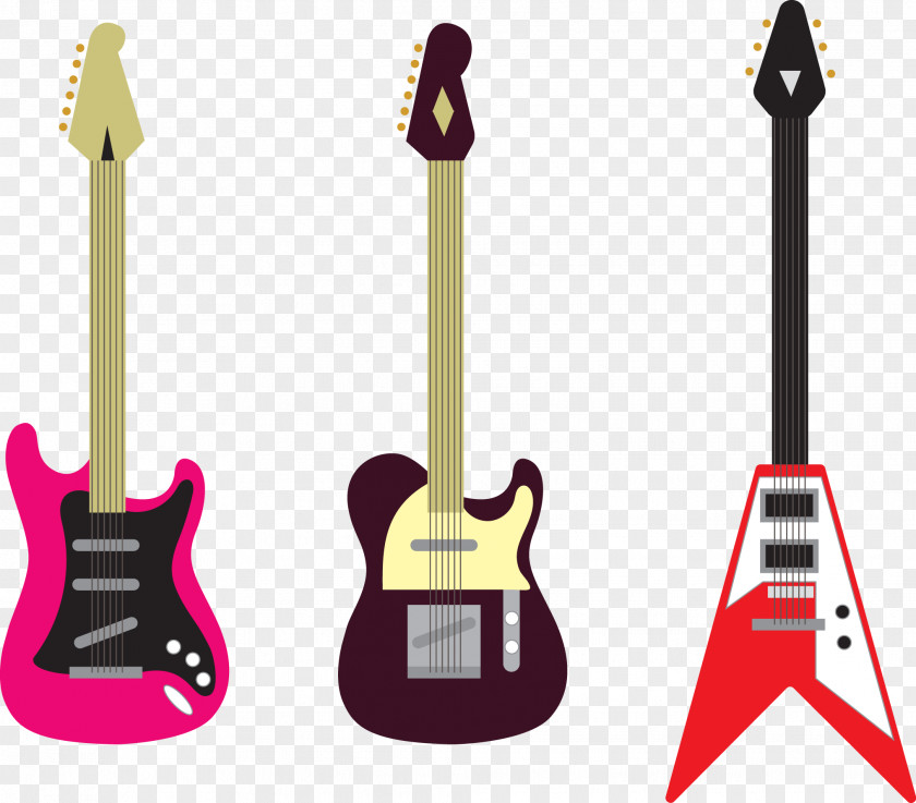 Vector Hand-painted Musical Instruments Download Electric Guitar Computer File PNG