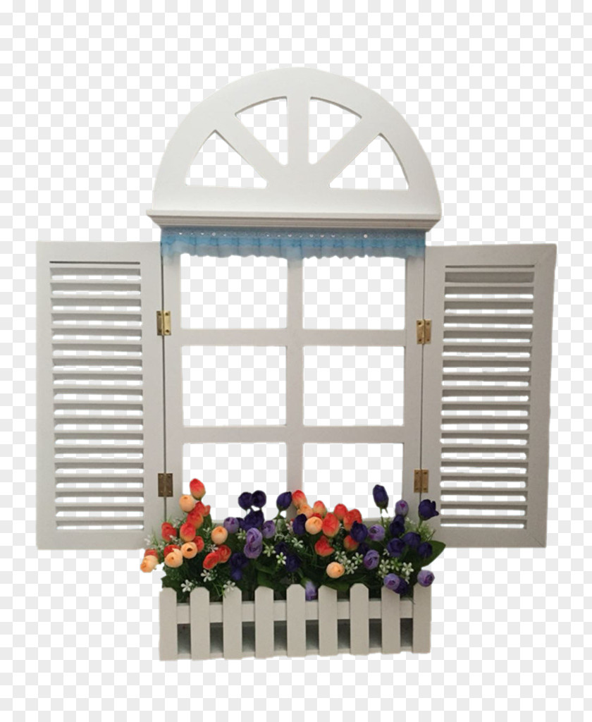 Euro-windows Filled With Flowers Jalousie Window Wall Louver PNG