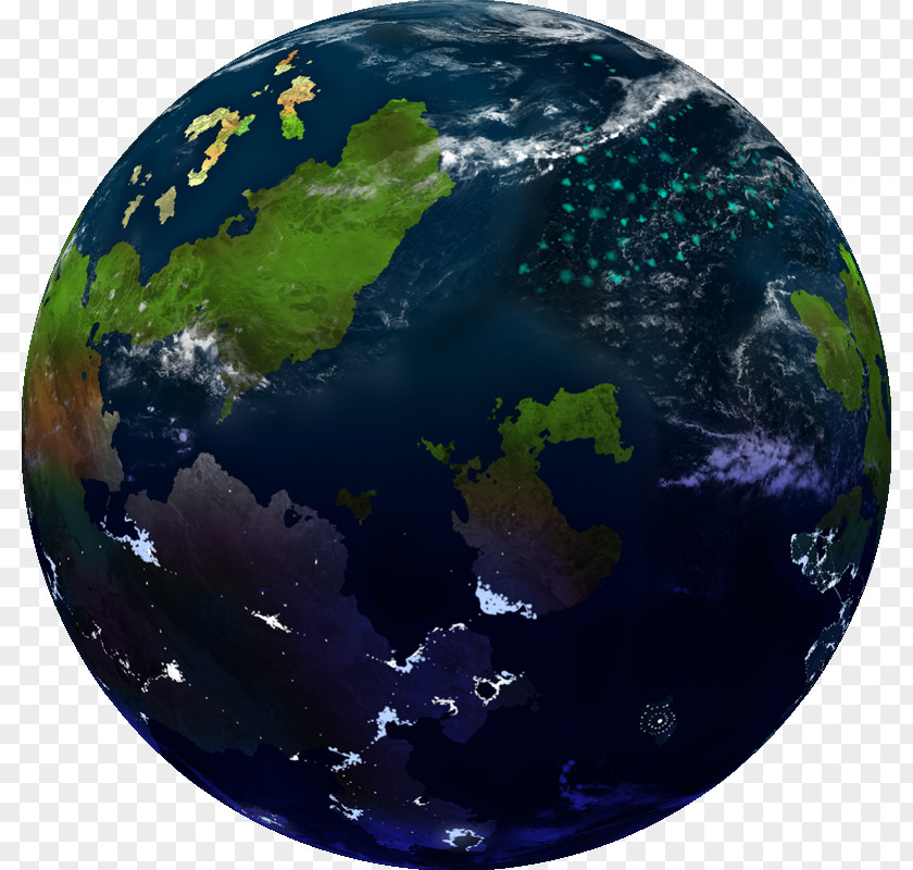Fantasy World Globe Map Earth PNG