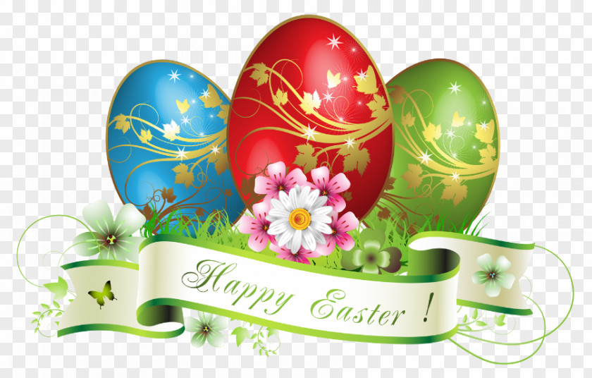 Happy Easter Images Message Postcard Egg Decorating Clip Art PNG
