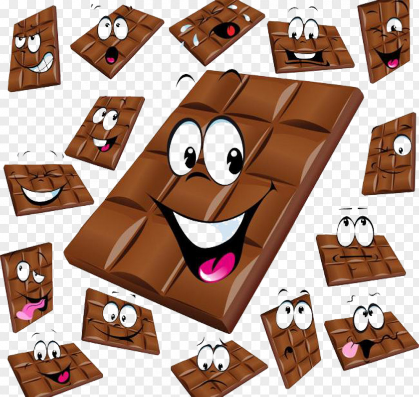 Smiling Chocolate Picture Material Ice Cream Cartoon Royalty-free Illustration PNG