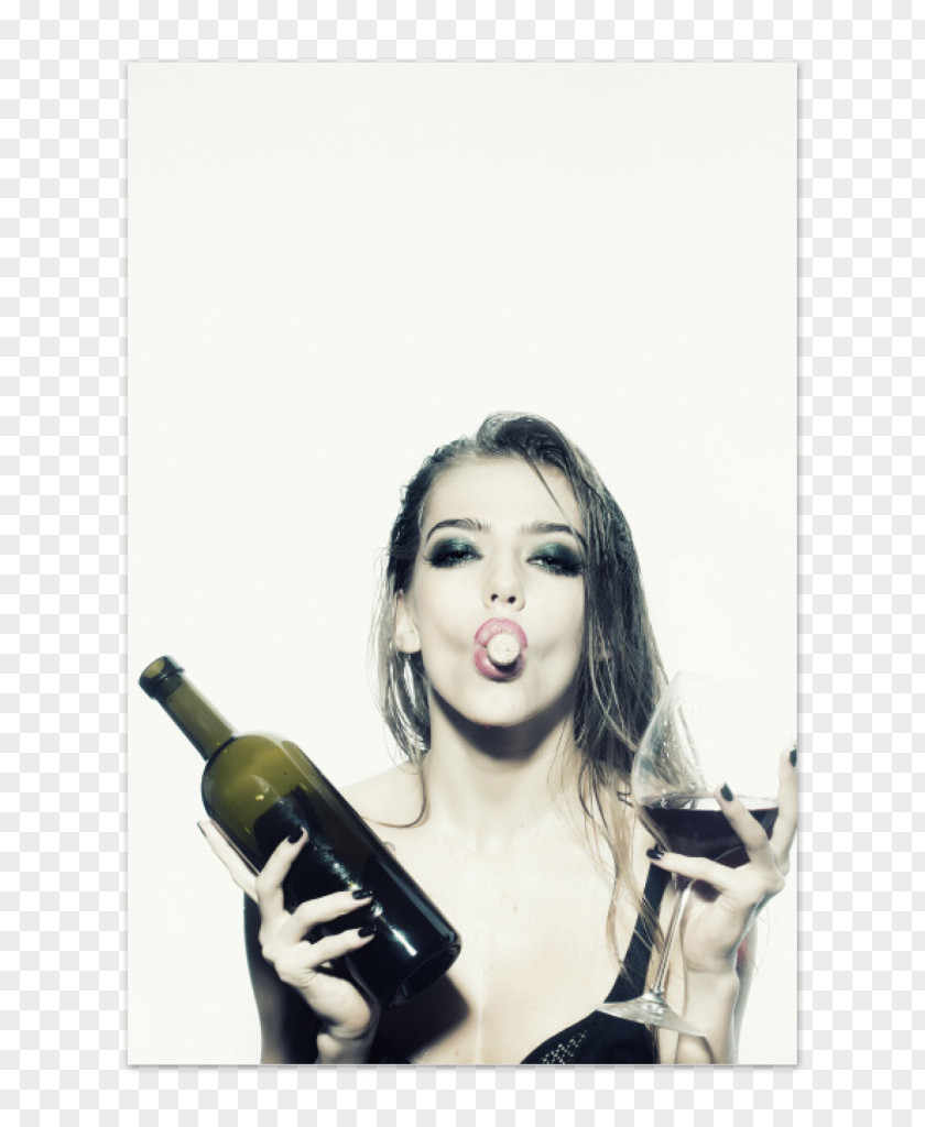 Wine Bottle Beer Woman Cork PNG