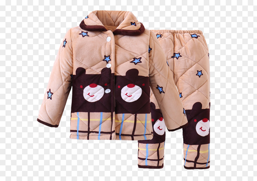 Autumn And Winter Children's Pajamas Childrens Clothing Flannel Taobao PNG