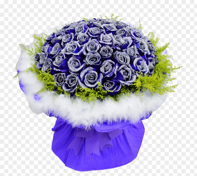 Blue Rose Green Leaf Beach Garden Roses PNG