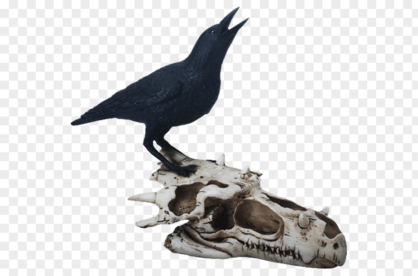 Crow Statue Sculpture Figurine Wood Carving PNG