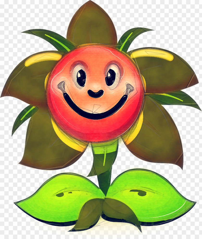 Flowering Plant Fictional Character Green Leaf Cartoon Fruit PNG